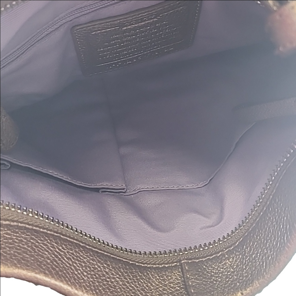 Coach Bronze Metallic Leather Shoulder Bag - Picture 6 of 8